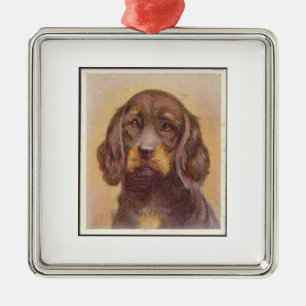 Vintage Gordon Setter Cigarette Card Ornament