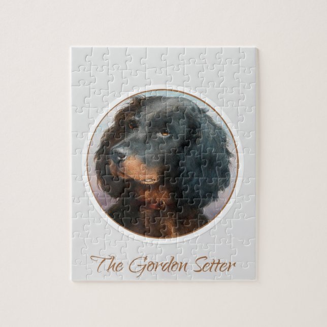 Vintage Gordon Setter Puppy Puzzle (Vertical)