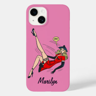 Vintage Gorgeous Blonde Glamour Girl Retro Pinup Case-Mate iPhone 14 Case