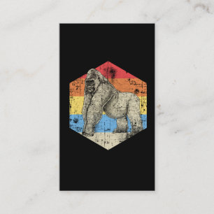 Vintage Gorilla Art Safari Animal Business Card