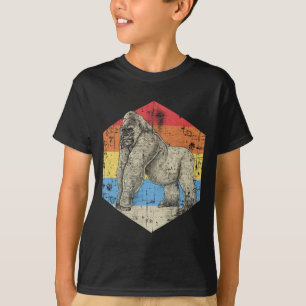 Vintage Gorilla Art Safari Animal T-Shirt