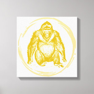 Vintage Gorilla Canvas Print