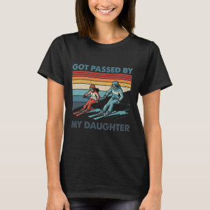 Vintage Got Ped By My Daughter Funny Skiing Family T-Shirt