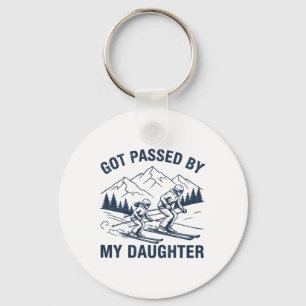 Vintage Got Ped By My Daughter Funny Skiing Retro  Key Ring
