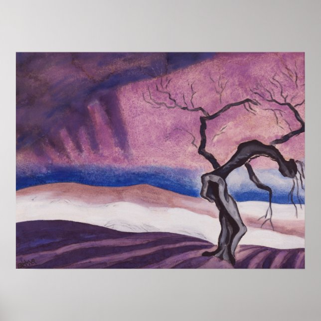 Vintage Goth Aesthetic Painting Poster (Front)