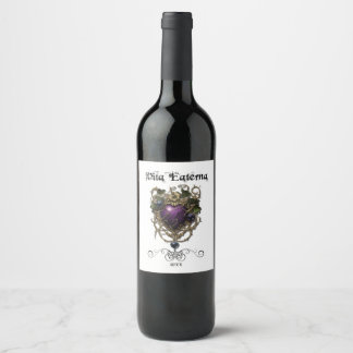 Vintage Goth, Beverage Label Set, Purple Art 