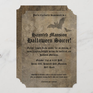 Vintage Goth Halloween Party Invitation