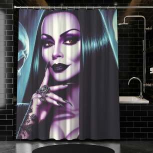 Vintage Goth Woman Shower Curtain