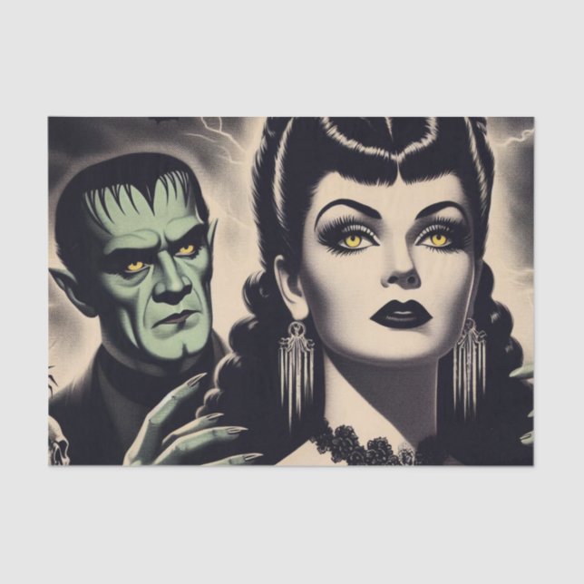 Vintage Goth Woman Tissue Paper (Front)