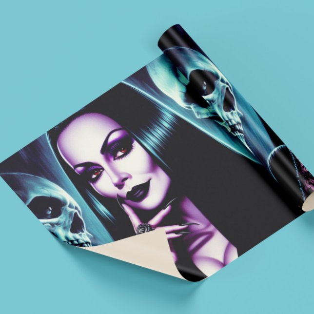 Vintage Goth Woman Wrapping Paper (Creator Uploaded)
