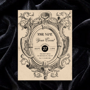Vintage gothic arch invitation