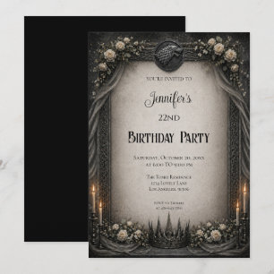 Vintage Gothic Birthday Invitation
