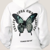 Vintage Gothic Butterfly Skull Streetwear