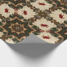 Vintage Gothic Christmas Kaleidoscope Pattern