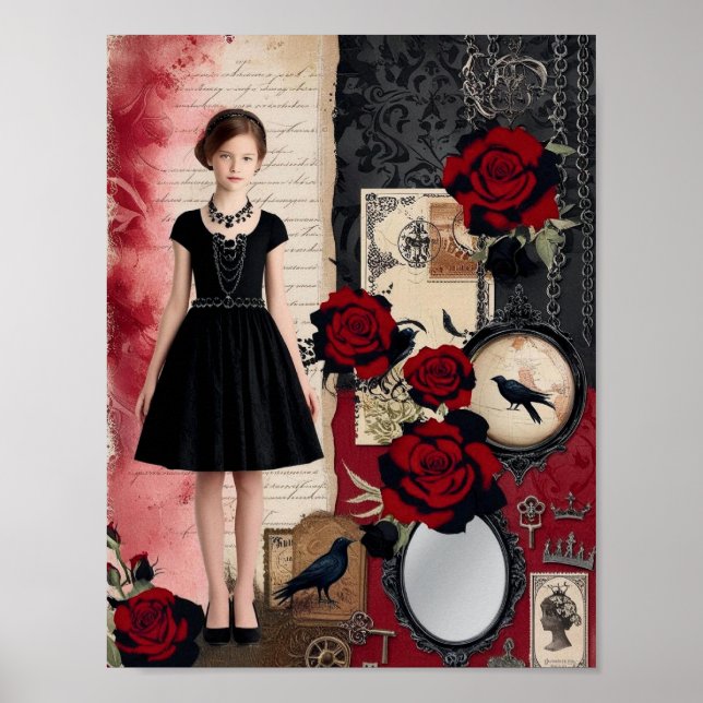 Vintage Gothic Elegant Whimsical Poster (Front)