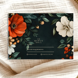 Vintage Gothic Fall  RSVP Card
