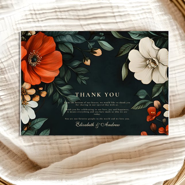 Vintage Gothic Fall  Thank You Card (Creator Uploaded)