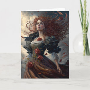 Vintage Gothic Female Notecard