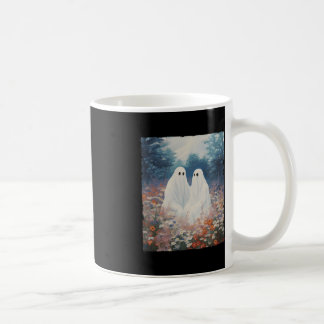Vintage Gothic Floral Halloween Ghost Couple In Th Coffee Mug