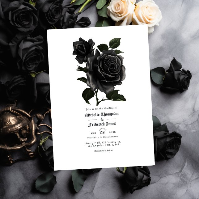 Vintage Gothic Floral Wedding Save The Date (Creator Uploaded)