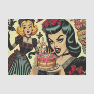 Vintage Gothic Girls Tissue Paper