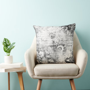 Vintage Gothic Grunge Distressed Shabby Cushion