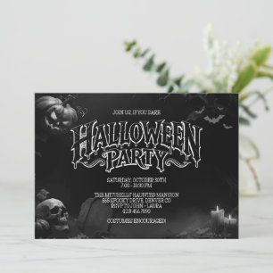 Vintage Gothic Halloween Invitation