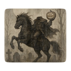 Vintage/Gothic Headless Horseman Halloween/Autumn Cutting Board