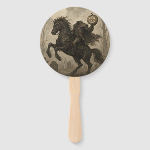 Vintage/Gothic Headless Horseman Halloween/Autumn Hand Fan