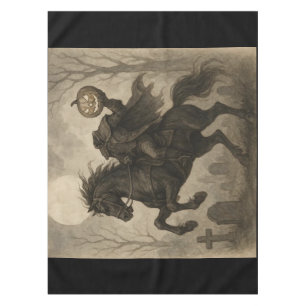 Vintage/Gothic Headless Horseman Halloween/Autumn Tablecloth