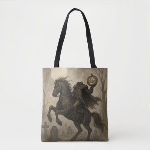 Vintage/Gothic Headless Horseman Halloween/Autumn Tote Bag