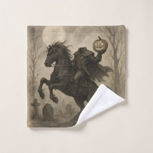 Vintage/Gothic Headless Horseman Halloween/Autumn Wash Cloth