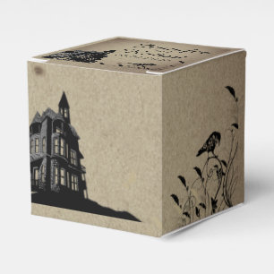 Vintage Gothic House Wedding Favour Box