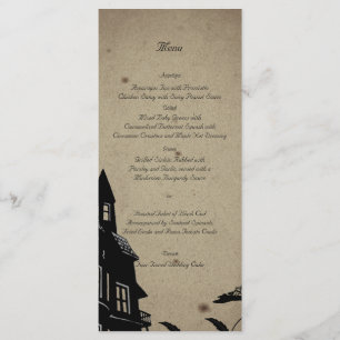 Vintage Gothic House Wedding Menu