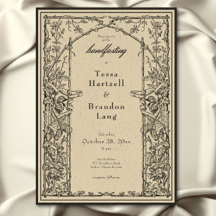 Vintage Gothic Medieval Vine Border Handfasting Invitation