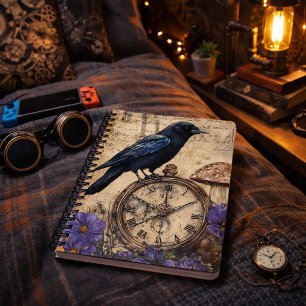 Vintage Gothic Raven Notebook