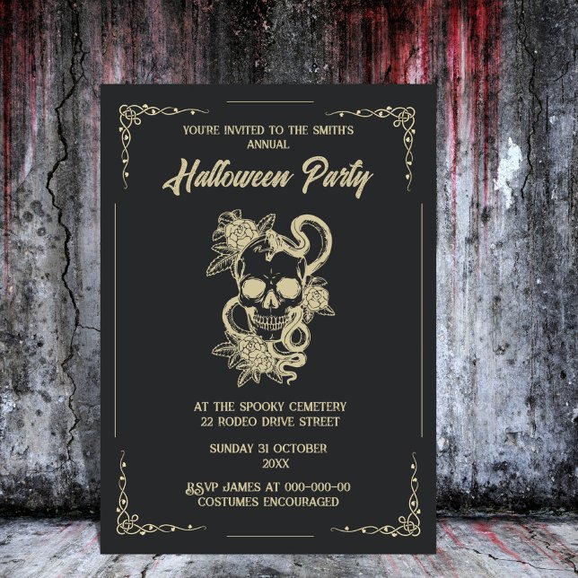 vintage  gothic spooky halloween invitation (Creator Uploaded)