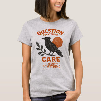 Vintage Gothic Tee Raven Activist Tee Crow T-Shirt