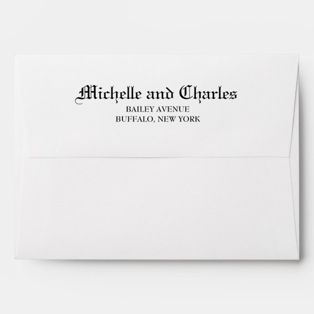 Vintage Gothic Wedding  Envelope (Back (Top Flap))