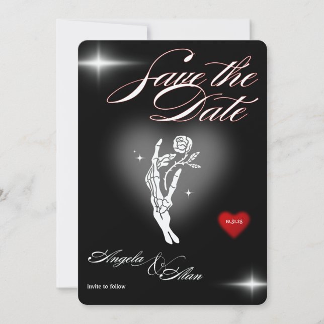 Vintage Gothic Wedding Invite (Front)