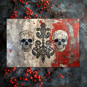 Vintage Gothic Wedding Skeleton Skull Decoupage Tissue Paper