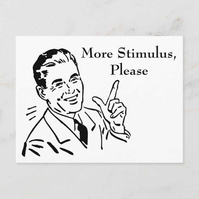 Vintage Government Stimulus Check Postcard (Front)