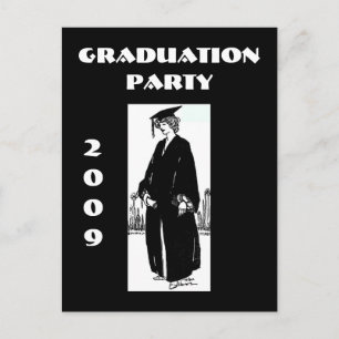 Vintage Graduate Invitation Postcard