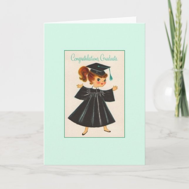 Vintage Graduation Greeting Card (Front)
