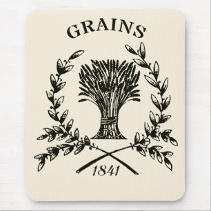 Vintage Grain Sack Logo Mouse Pad