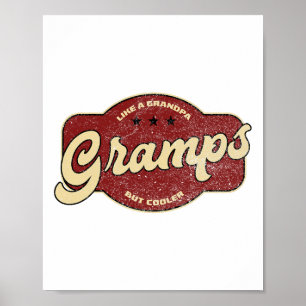 Vintage Gramps Like A Grandpa But Cooler Poster