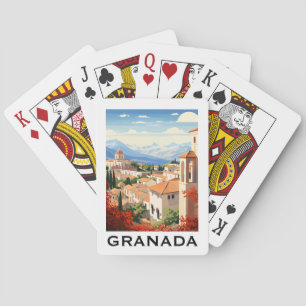 Vintage Granada Alhambra Spain Travel Playing Cards