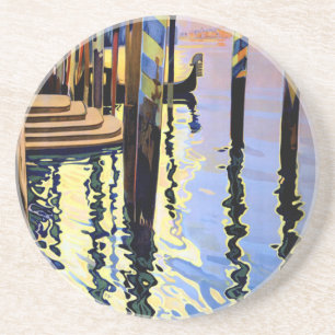 Vintage Grand Canal Venice Italy Travel Coaster