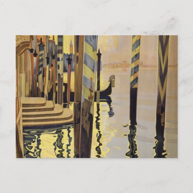 Vintage Grand Canal Venice Italy Travel Postcard (Front)