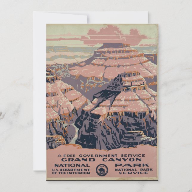 Vintage Grand Canyon art   Card (Front)
